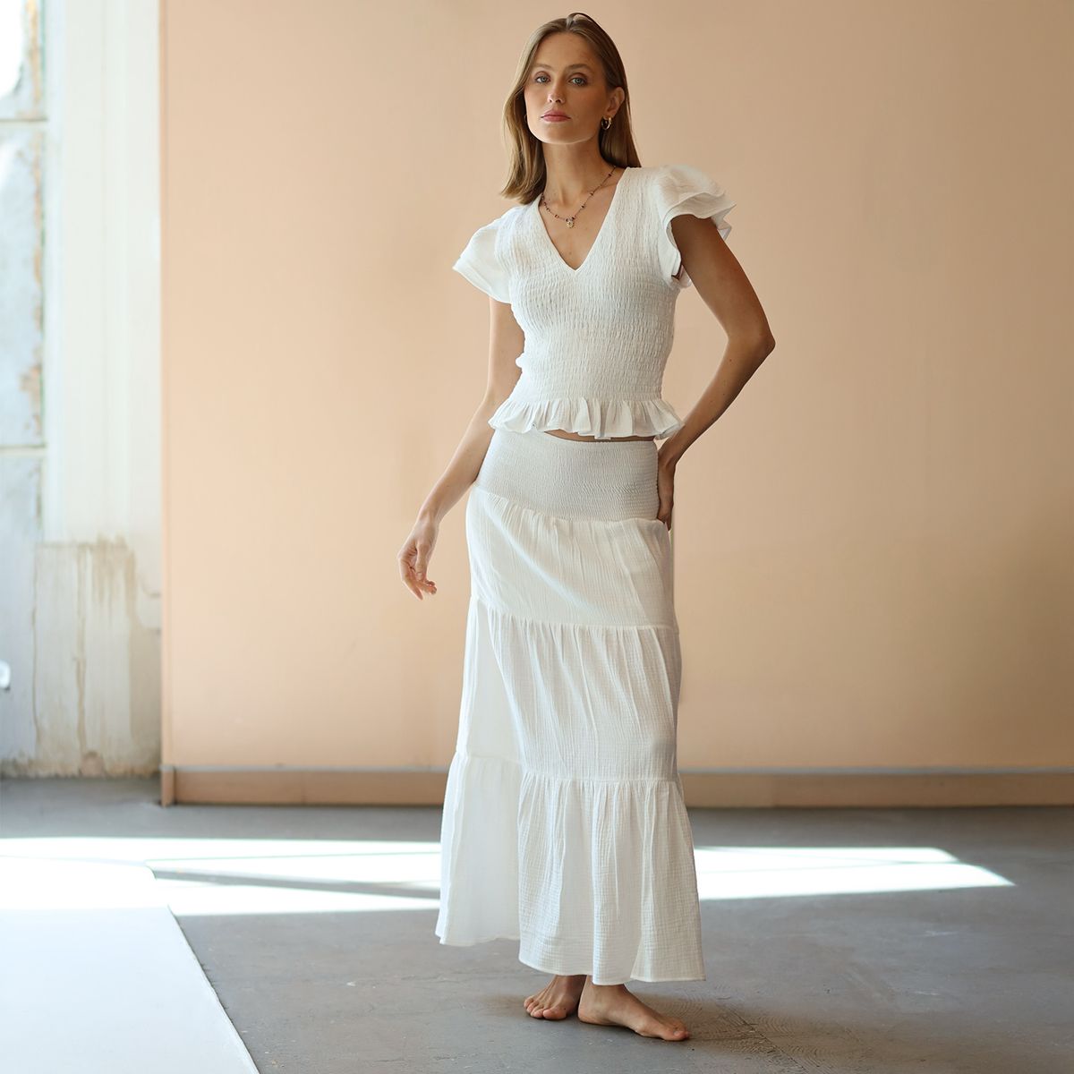 CALEDONIA LABEL - Falda Maxi Algodón Mujer Caledonia