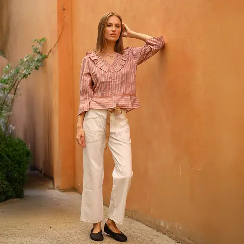 CALEDONIA - Pantalones Tiro Medio Mujer