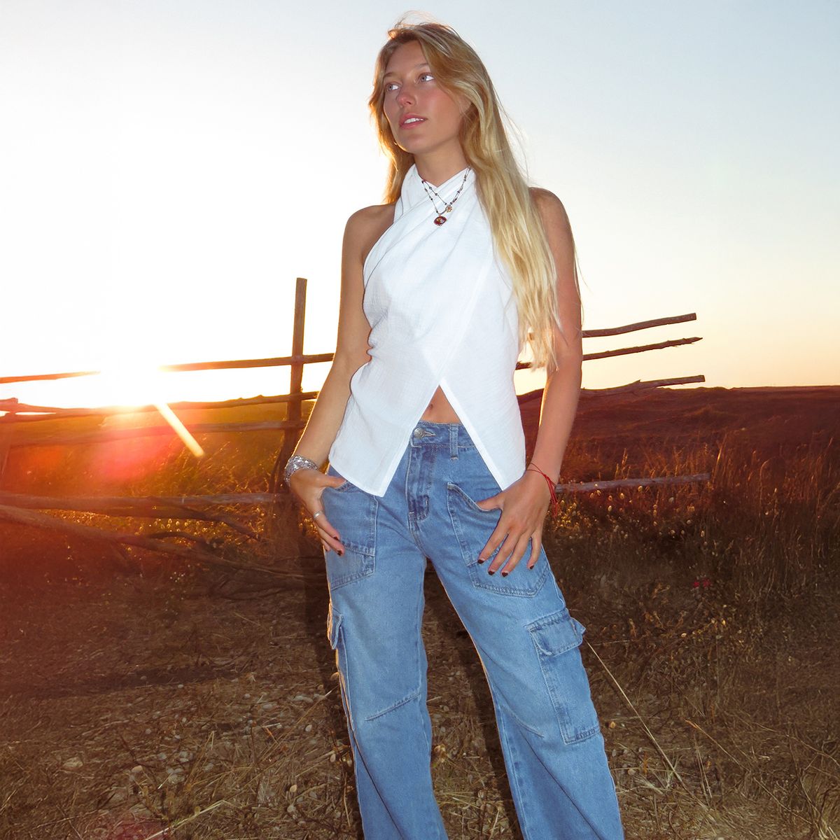 CALEDONIA LABEL - Blusa Lino Mujer Caledonia