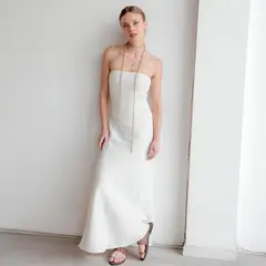 ADEU - Falda Maxi Lino Mujer