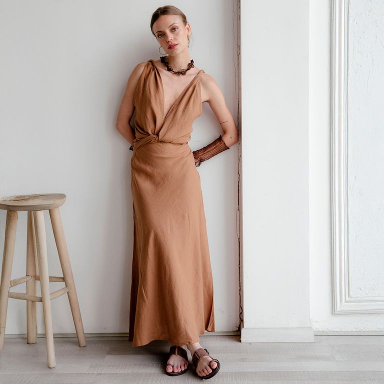 Falda Maxi Lino Mujer