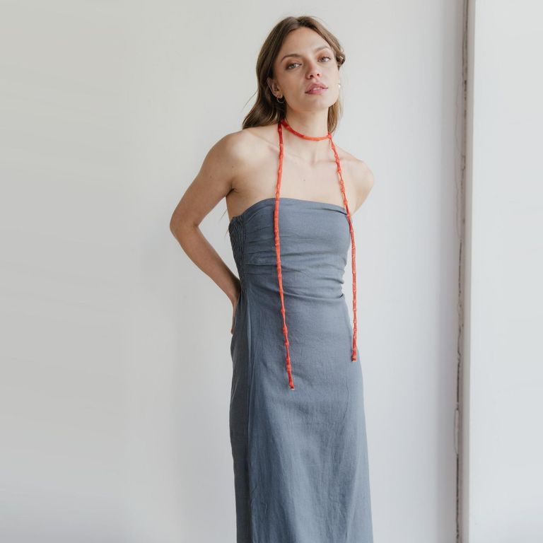 Vestido Maxi Lino Mujer