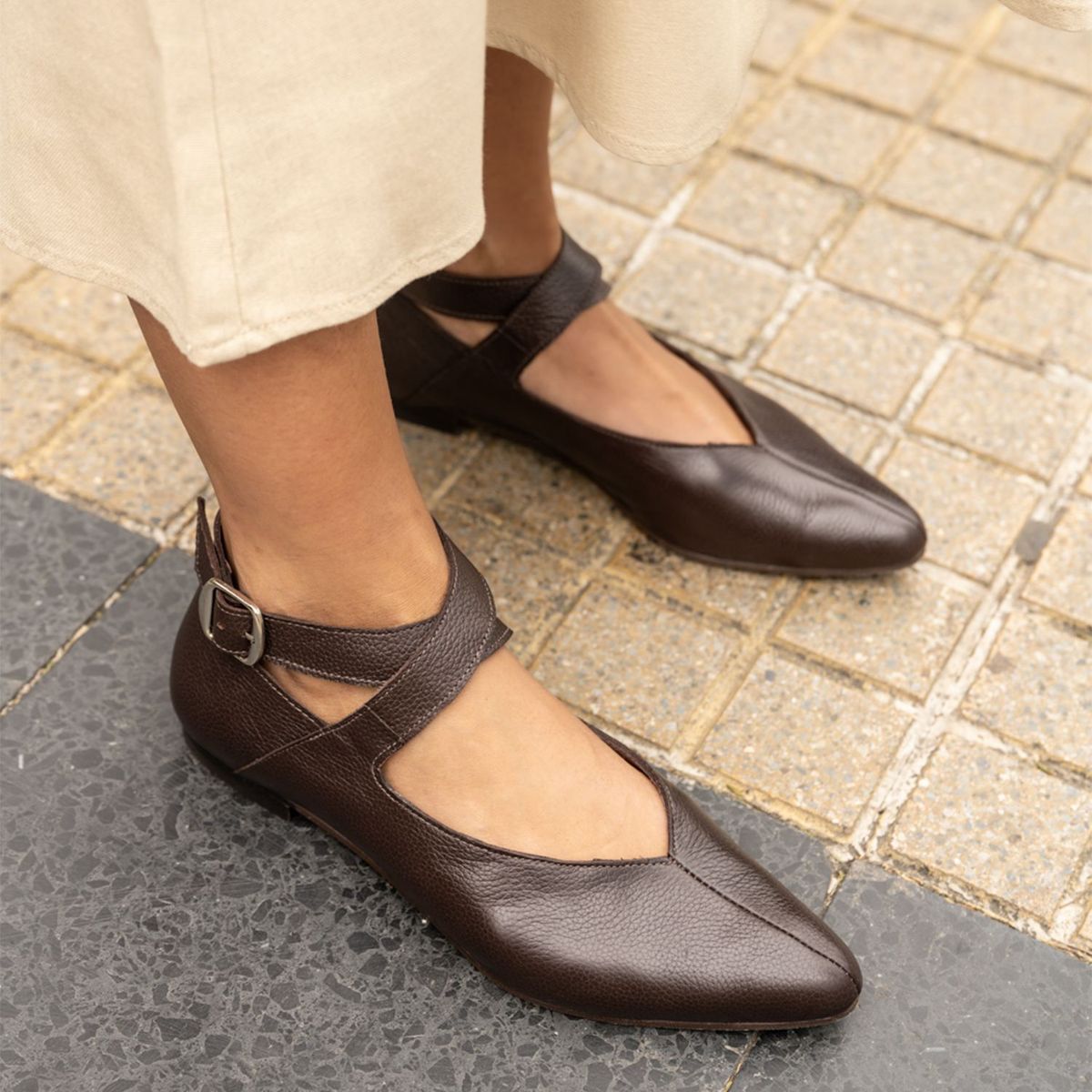 LUAU SHOES - Ballerina Olivia Mujer Café Luau Shoes