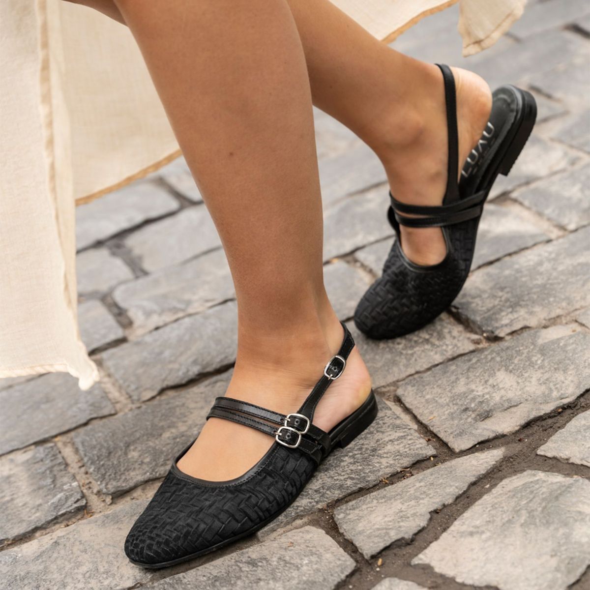 LUAU SHOES - Babucha Sara Mujer Negro Luau Shoes