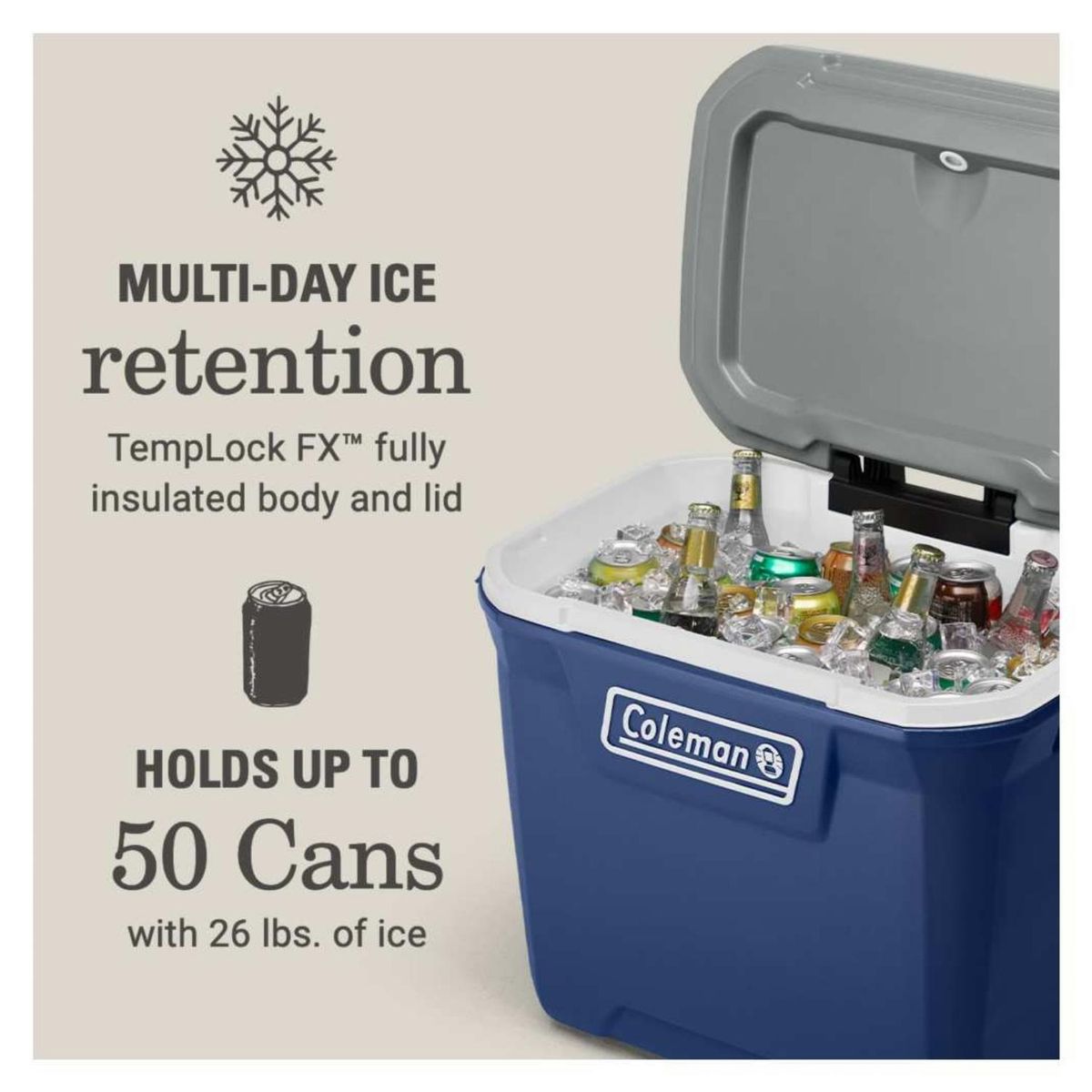 COLEMAN - Cooler Ruedas 316 65 Azul Coleman