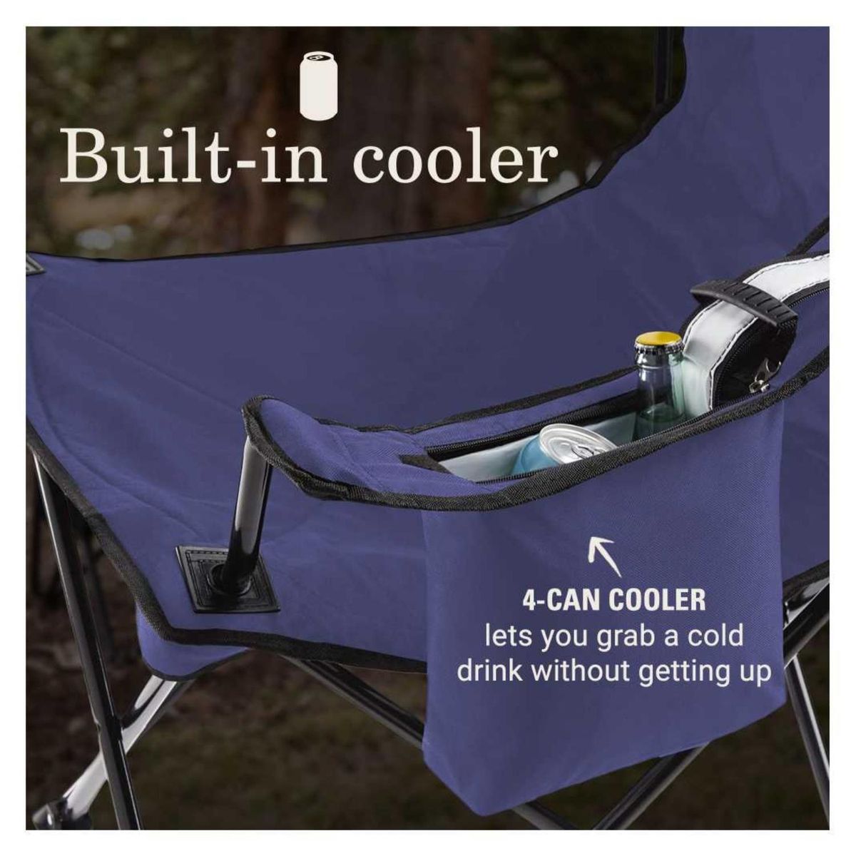 COLEMAN - Silla Cooler Quad Azul Coleman
