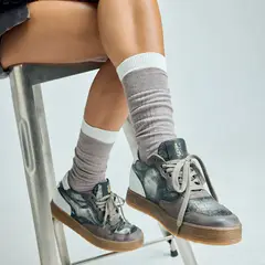 AS 98 - Zapatilla Urbana Mujer Cuero Beige