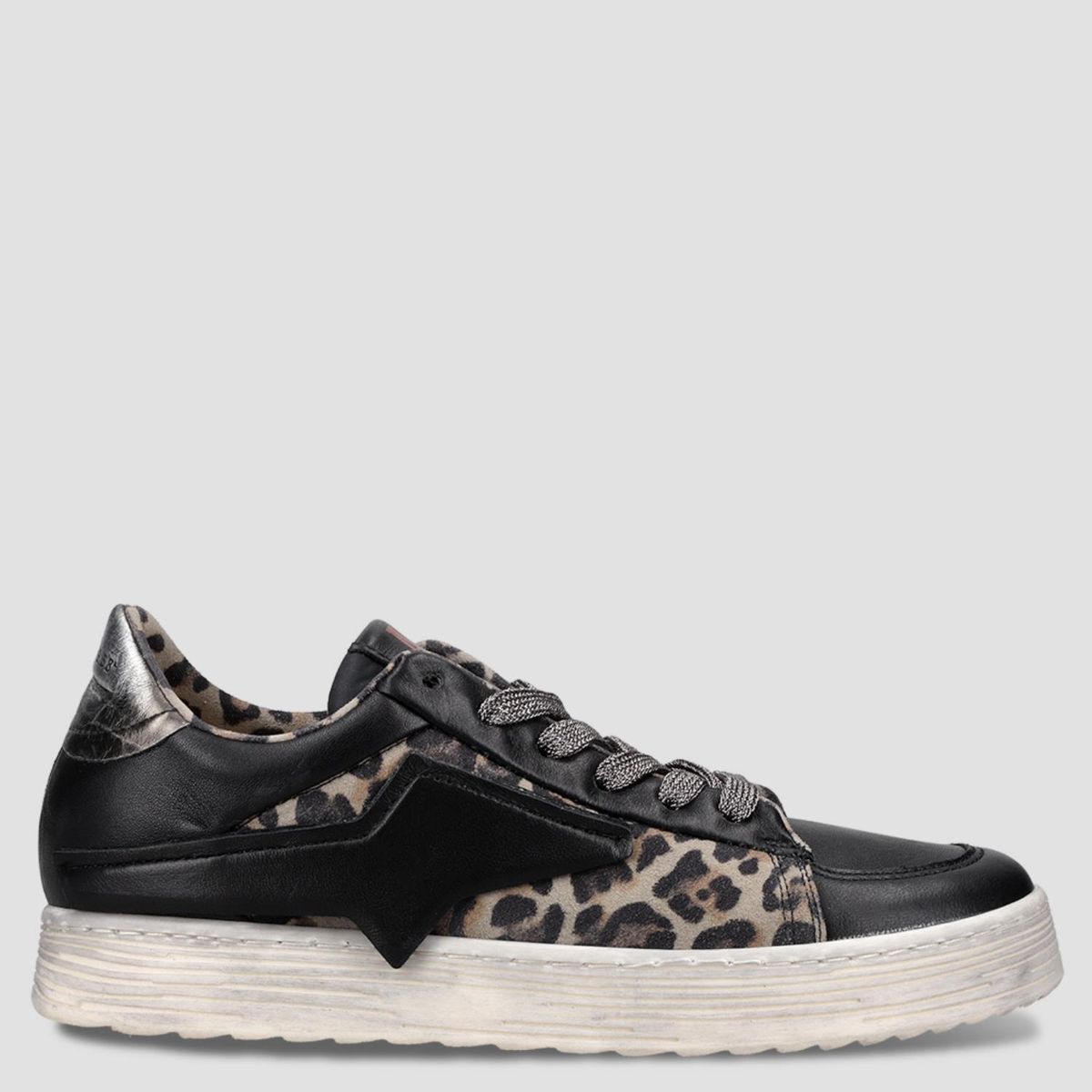 AS 98 - Zapatilla Urbana Mujer Cuero Negro As 98