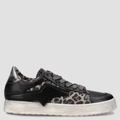 AS 98 - Zapatilla Urbana Mujer Cuero Negro
