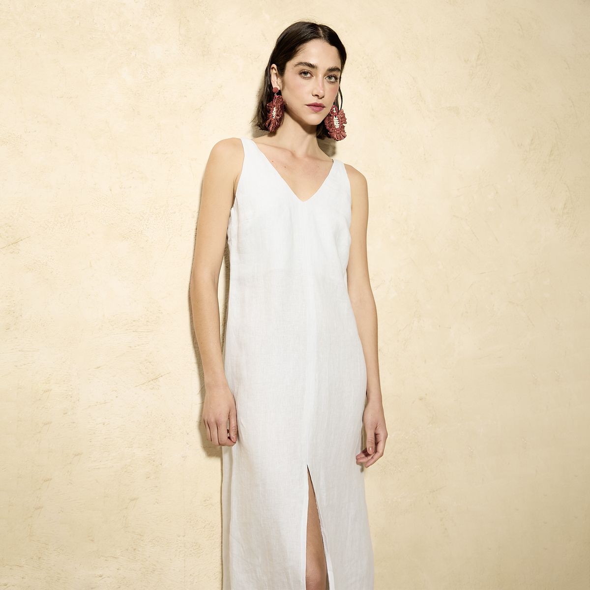 OLIVA BOUTIQUE - Vestido Bella Lino Mujer Oliva Boutique