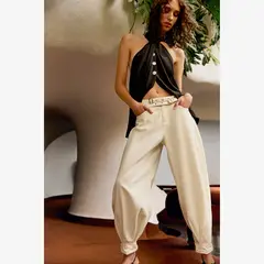 BASEMENT - Jeans Balloon Tiro Medio Mujer