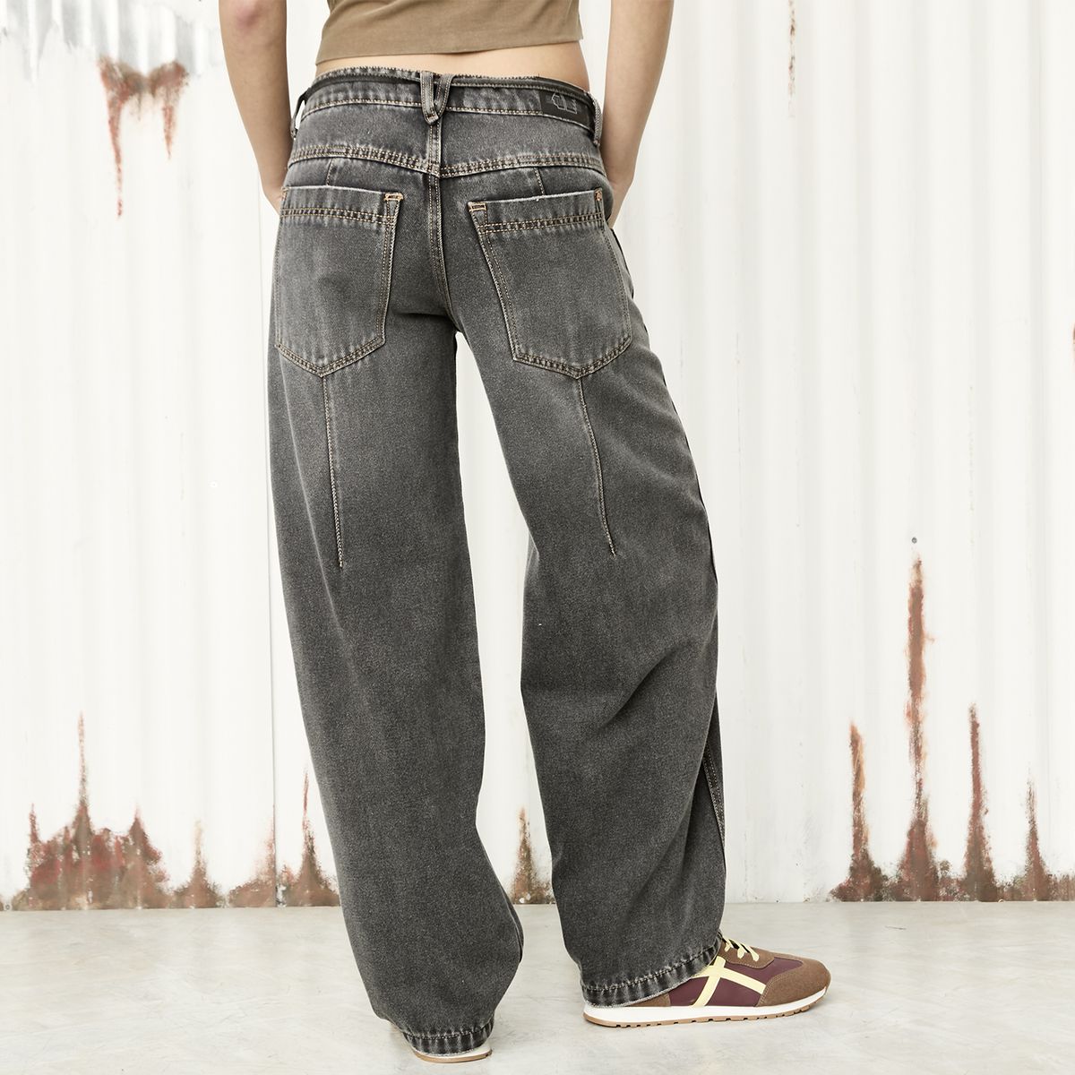 AMERICANINO - Jeans Balloon Tiro Medio Mujer Americanino