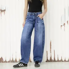 AMERICANINO - Jeans Balloon Tiro Medio Mujer