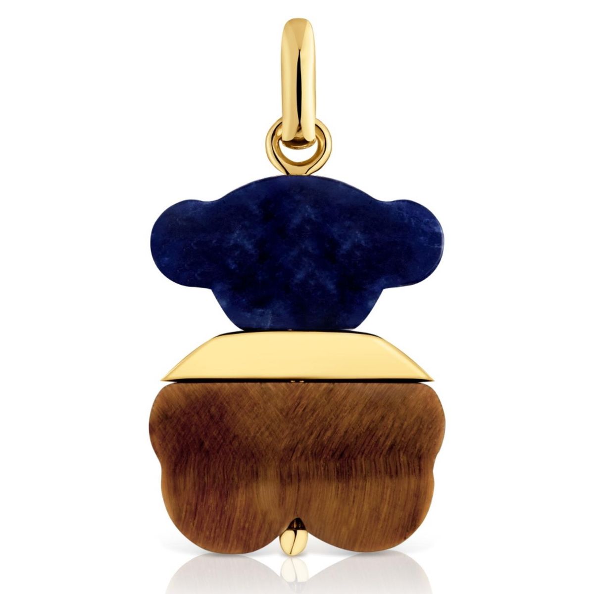 TOUS - Colgante Con Baño De Oro 18 Kt Sobre Plata, Sodalita Y Ojo De Tigre Sweet Dolls