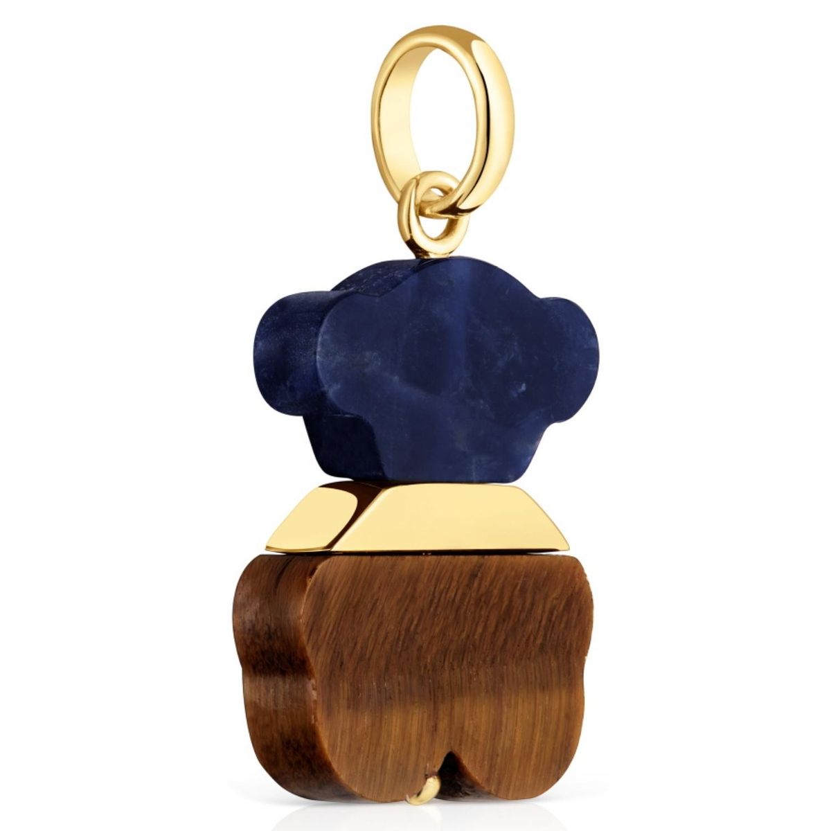 TOUS - Colgante Con Baño De Oro 18 Kt Sobre Plata, Sodalita Y Ojo De Tigre Sweet Dolls