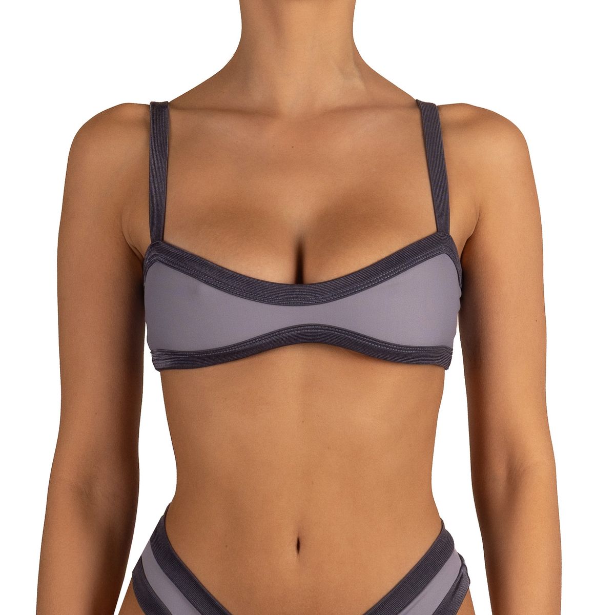 JOSE HERRERA BIKINIS - Top de Bikini Jesu Acero Brillo Mujer x Paula y Sofía Fernández