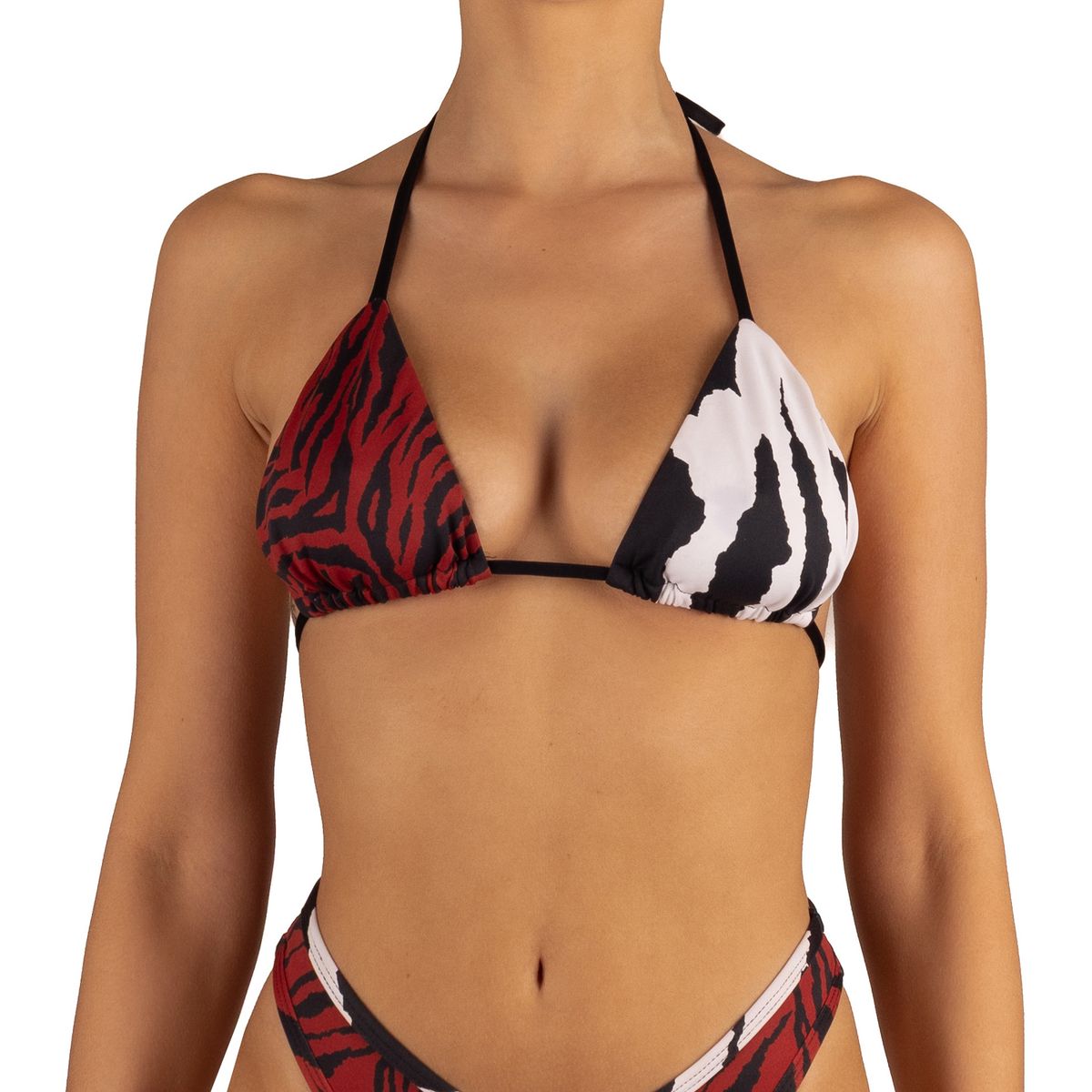 JOSE HERRERA BIKINIS - Top de Bikini Rebeca Cebra Doble Mujer x Paula y Sofía Fernández