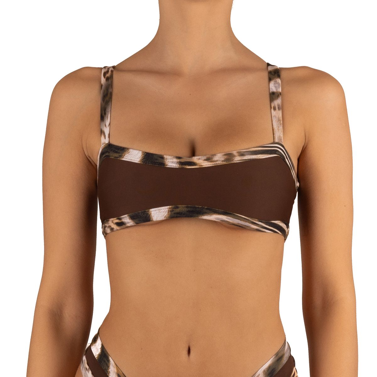 JOSE HERRERA BIKINIS - Top de Bikini Anna Leopardo Mujer x Paula y Sofía Fernández