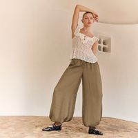 Pantalón Balloon Satín Mujer