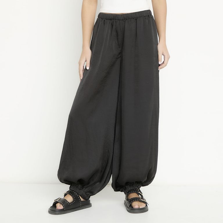 SYBILLA Pantalón Balloon Satín Mujer