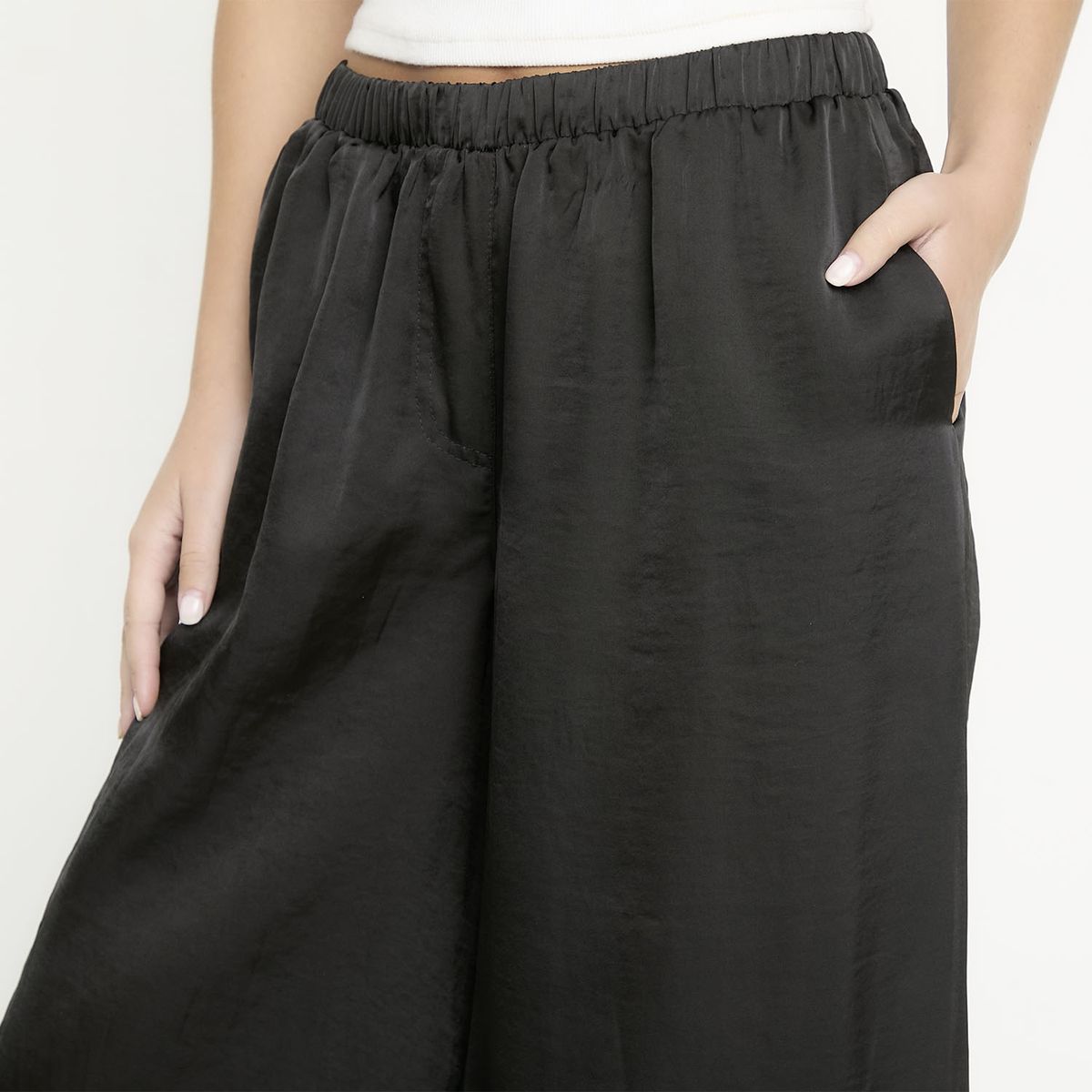 SYBILLA - Pantalón Balloon Satín Mujer Sybilla