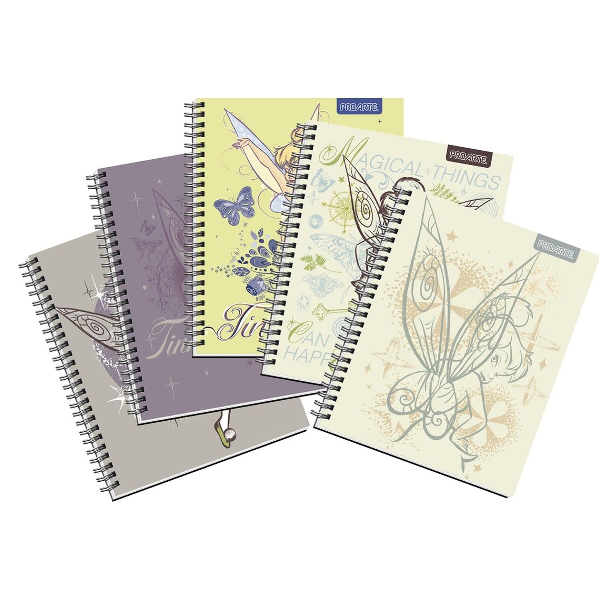 PROARTE - Pack 5 Cuadernos Tinkerbell Proarte
