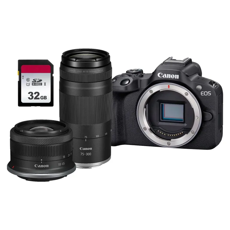Cámara Digital Kit R50 2 Lentes SD 32GB