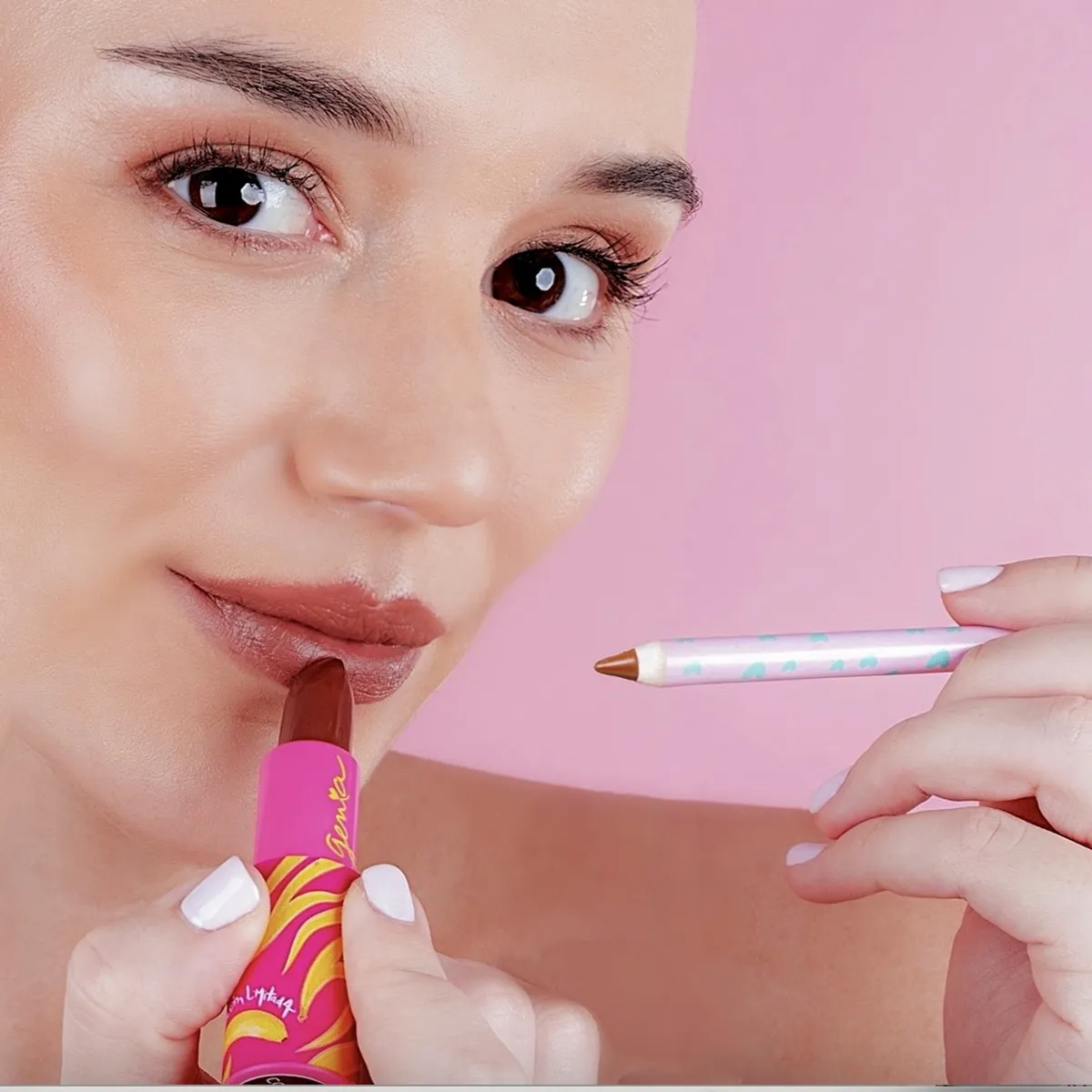 GENIA BEAUTY - Dúo Mocachino - Lapiz Labial y Delineador Cremoso