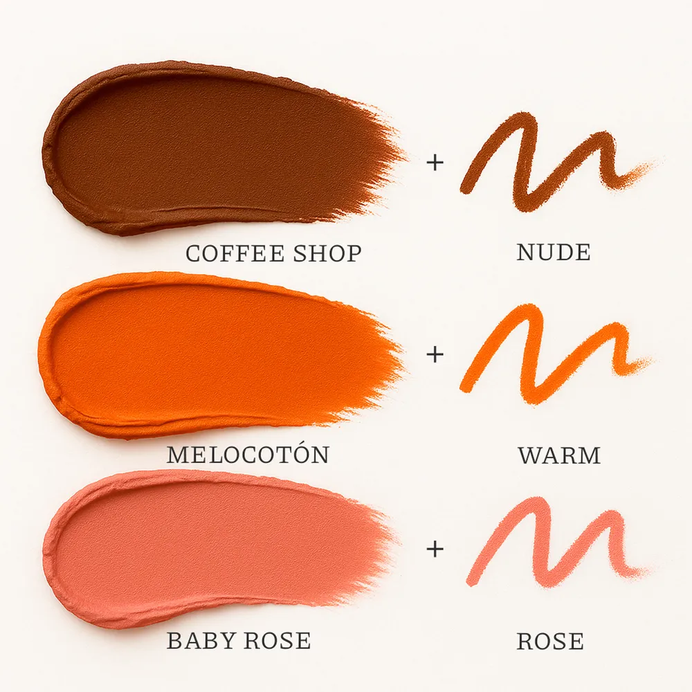 Genia Beauty Dúo Mocachino Lápiz Labial y Delineador, foto 5