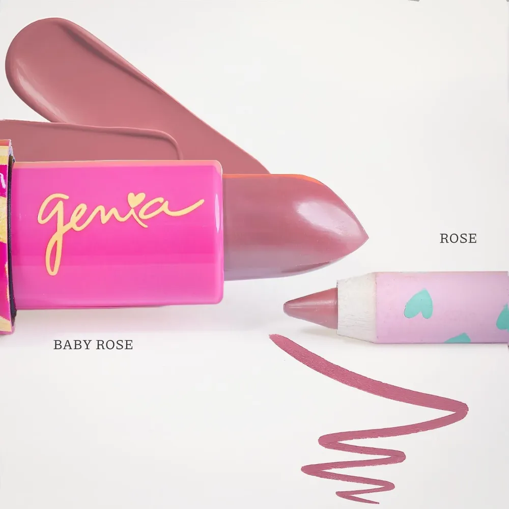 Genia Beauty Dúo Pink Power Lápiz Labial y Delineador, foto 3