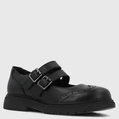 HUSH PUPPIES - Guillermina Carla Zapato Escolar Niña Cuero Negro (35 a 40)