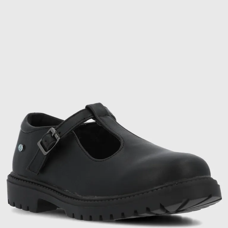 Guillermina Canni Zapato Escolar Niña Cuero Negro (30 a 34)