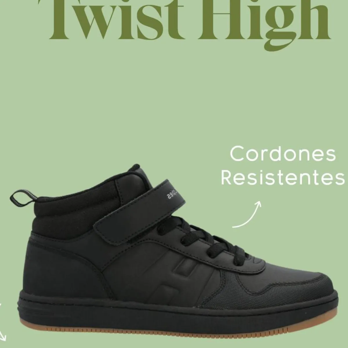 HUSH PUPPIES - Zapatilla Escolar Niño Cuero Negro (39 A 44) Hush Puppies
