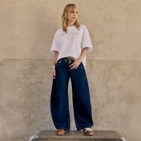 Jeans Balloon Tiro Medio Mujer