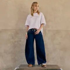 AMERICANINO - Jeans Balloon Tiro Medio Mujer