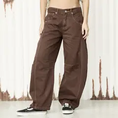 AMERICANINO - Jeans Balloon Tiro Medio Mujer