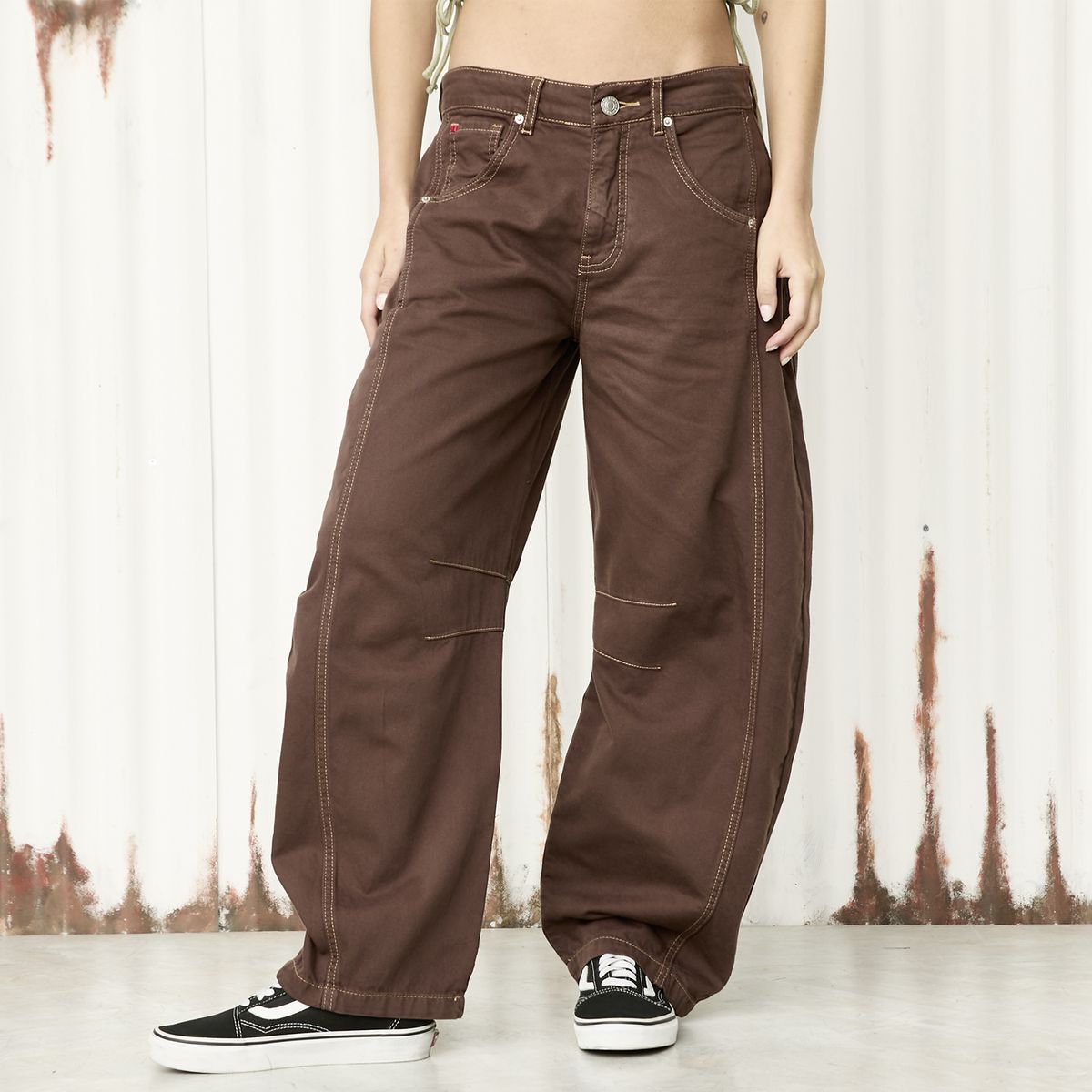 AMERICANINO - Jeans Balloon Tiro Medio Mujer Americanino