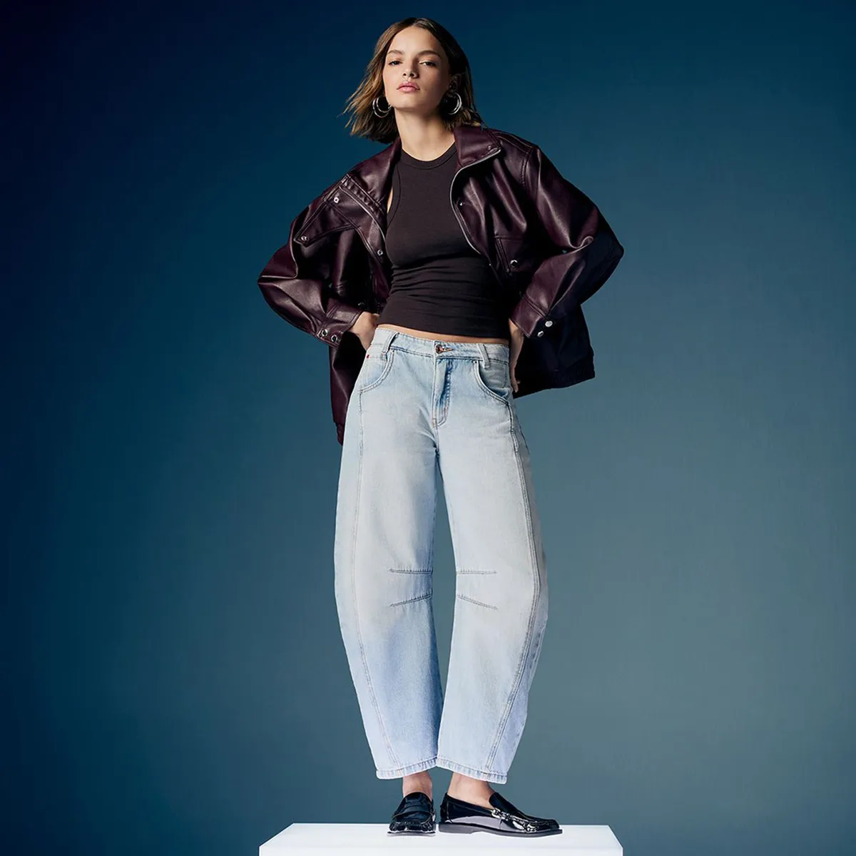 AMERICANINO - Jeans Balloon Tiro Medio Mujer Americanino