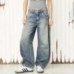 AMERICANINO - Jeans Balloon Tiro Medio Mujer
