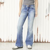 Jeans Flare Tiro Medio Mujer