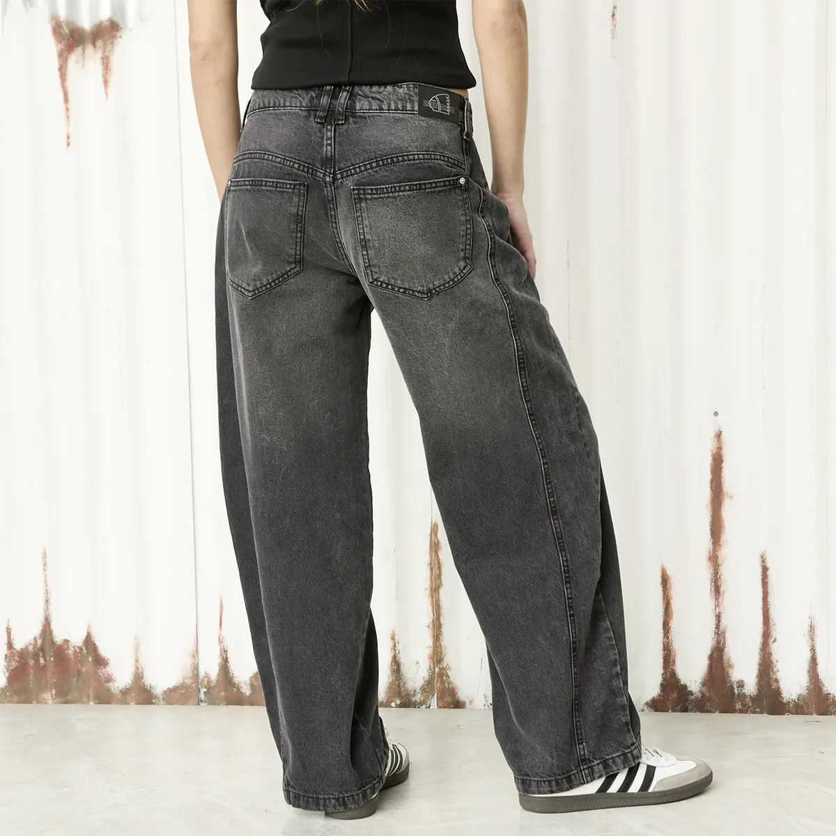 AMERICANINO - Jeans Balloon Tiro Medio Mujer Americanino