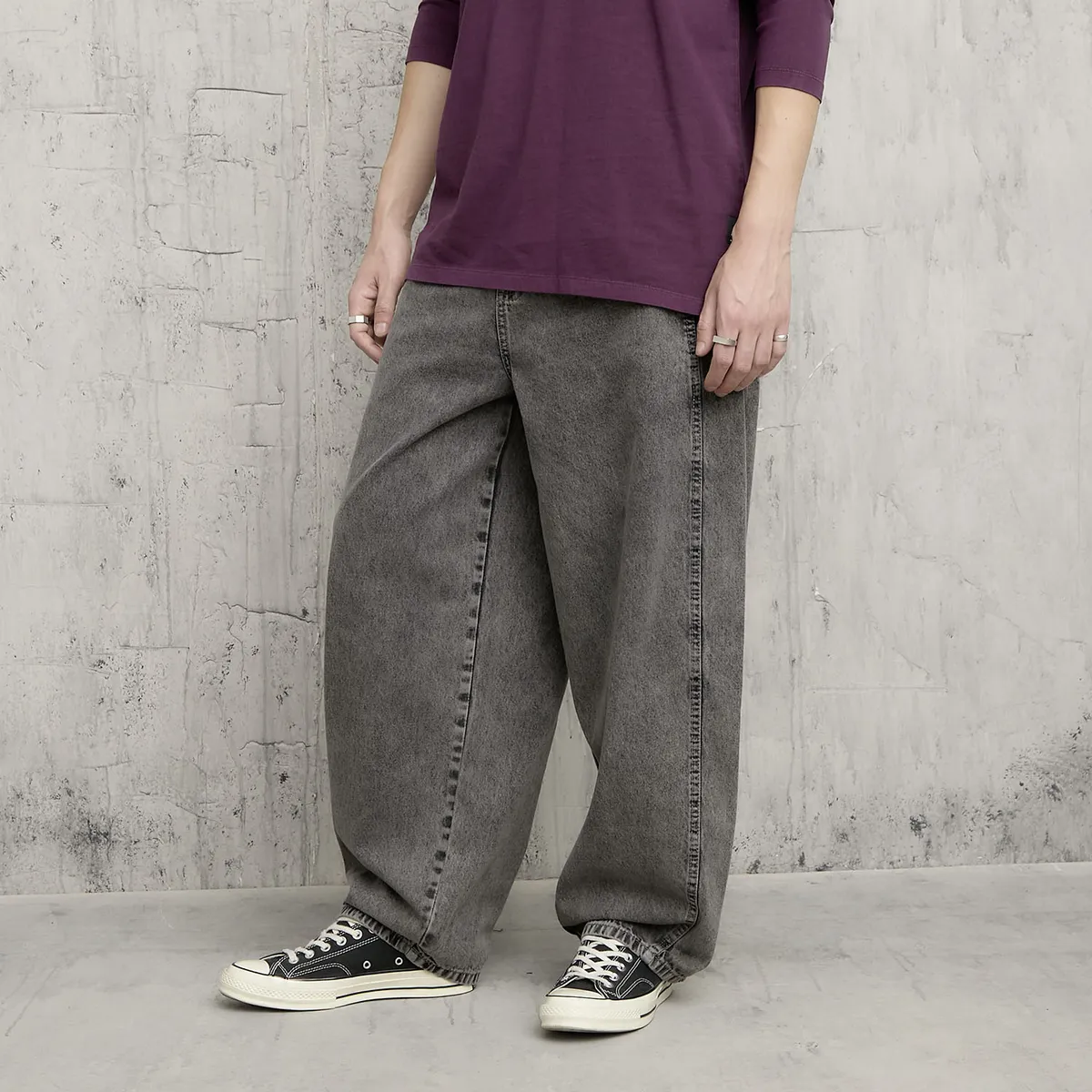 AMERICANINO - Jeans Balloon Fit Tiro Medio Hombre Americanino