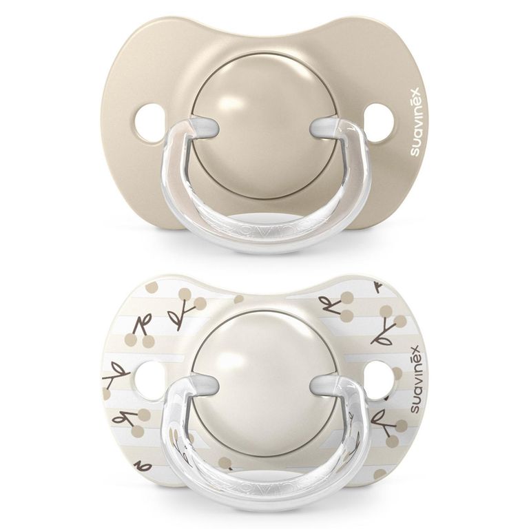 Pack 2 Chupetes Silicona 0/6M SXpro Beige