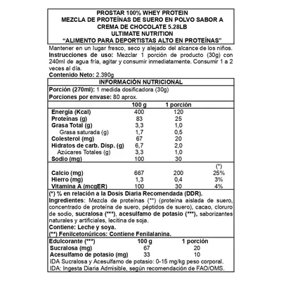 Imagen 2 del producto ProStar Whey Protein 5 lbs Chocolate