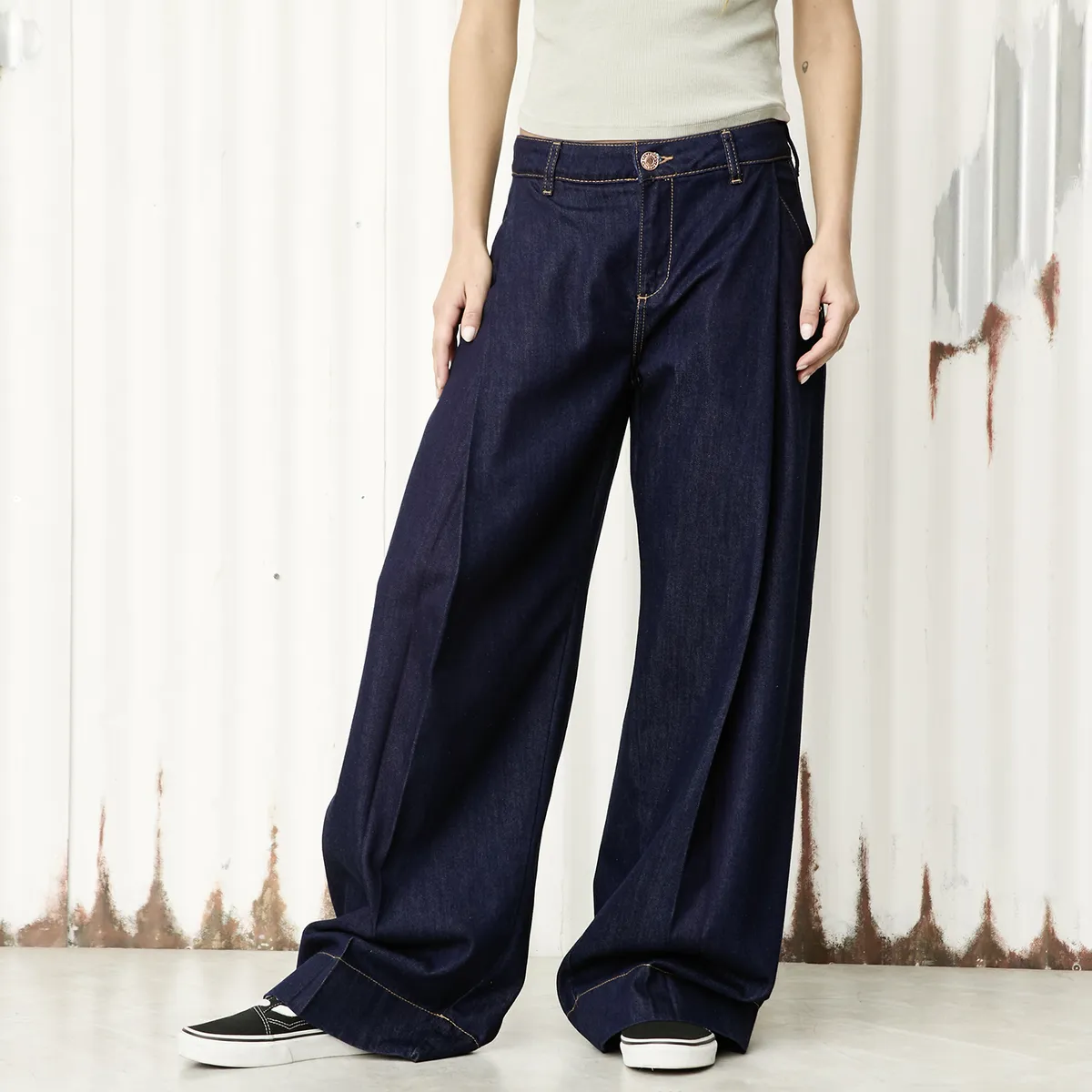 AMERICANINO - Jeans Ballon Tiro Medio Mujer Americanino