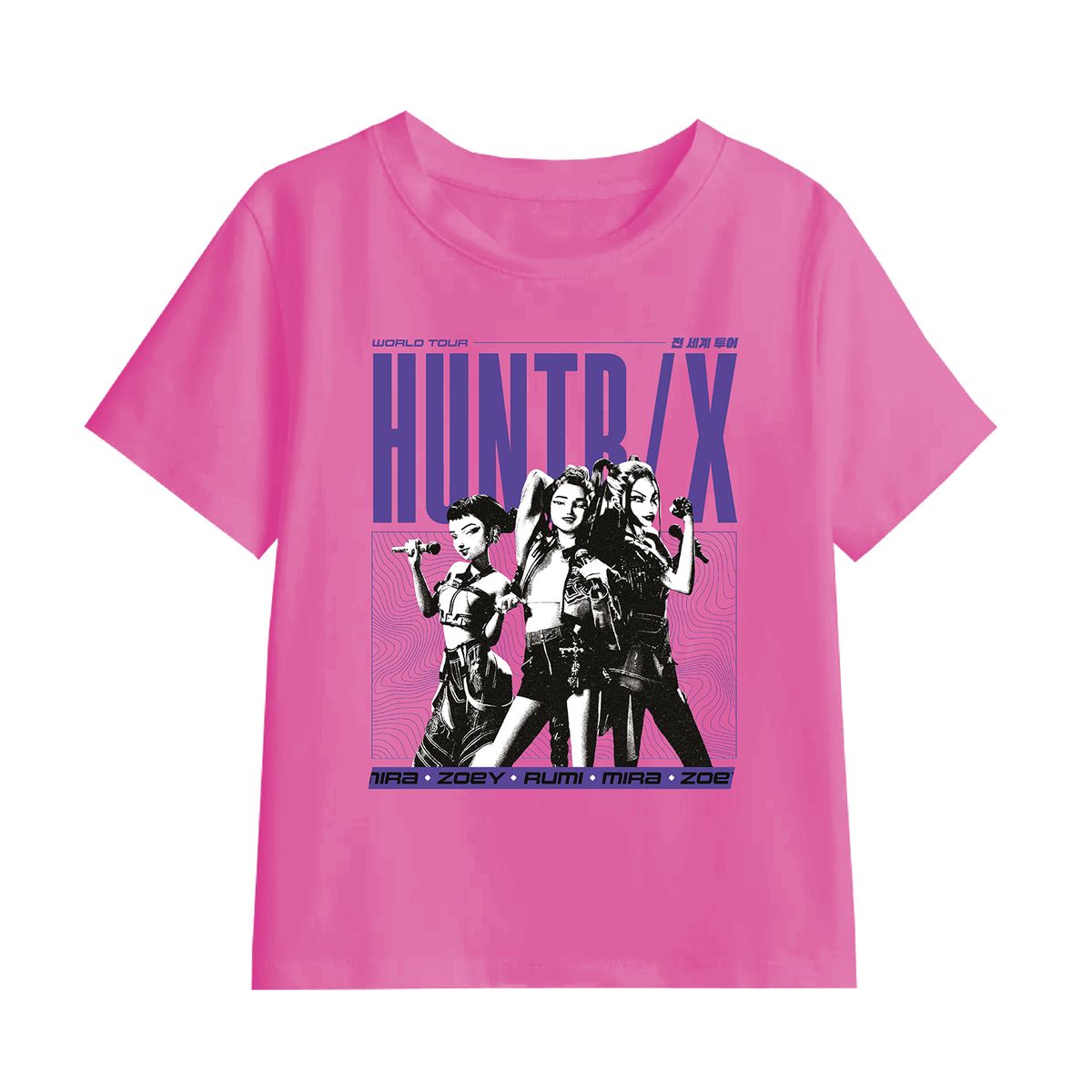 KPOP DEMON HUNTERS - Polera Niña Guerreras KPop Demon Hunters Rosada
