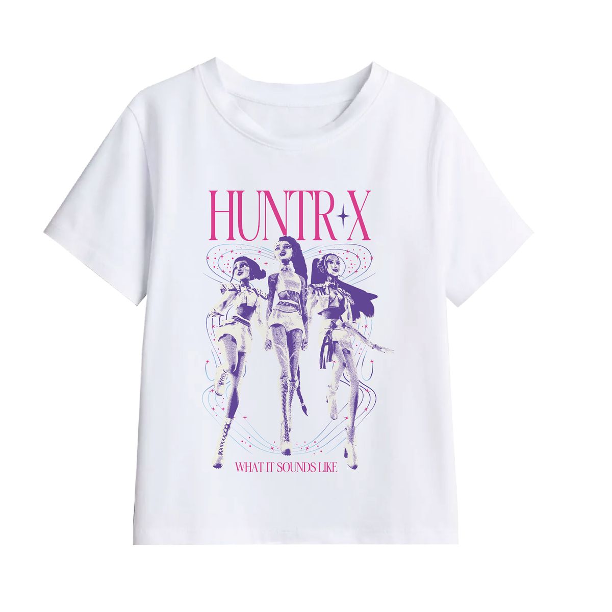 KPOP DEMON HUNTERS - Polera Niña Guerreras KPop Demon Hunters Blanca