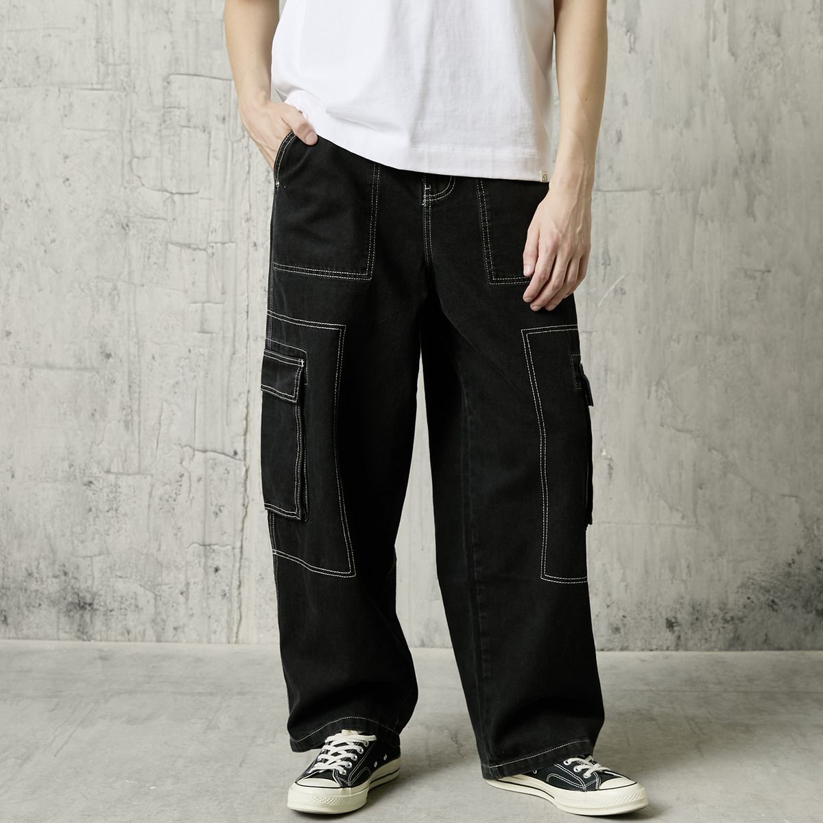 AMERICANINO - Jeans Baggy Cargo Hombre Americanino