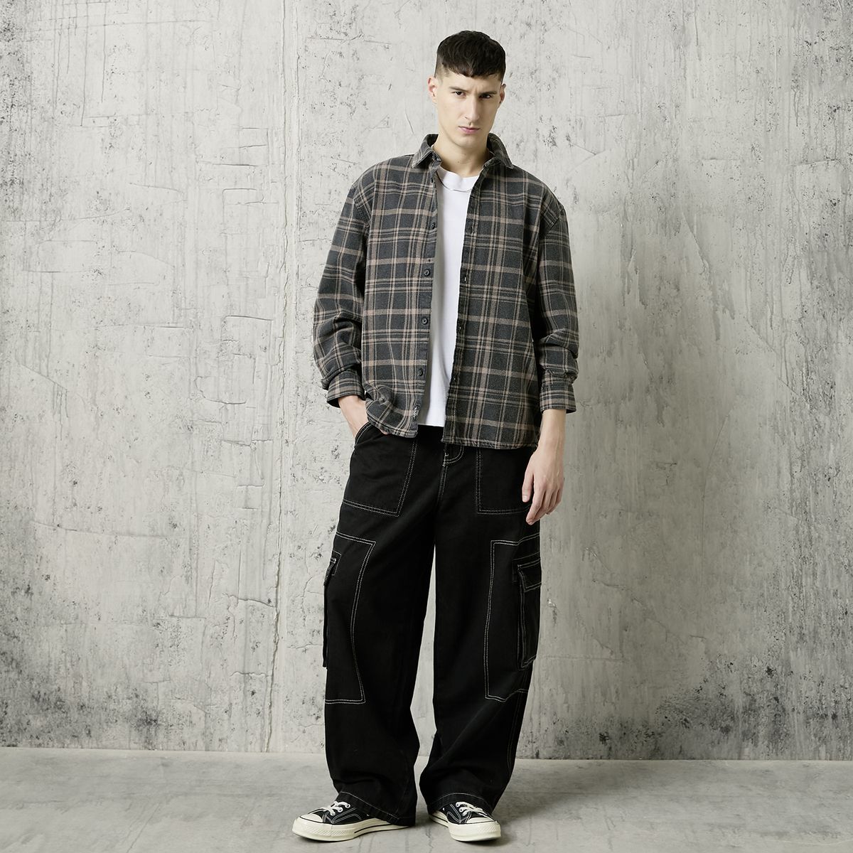 AMERICANINO - Jeans Baggy Cargo Hombre Americanino