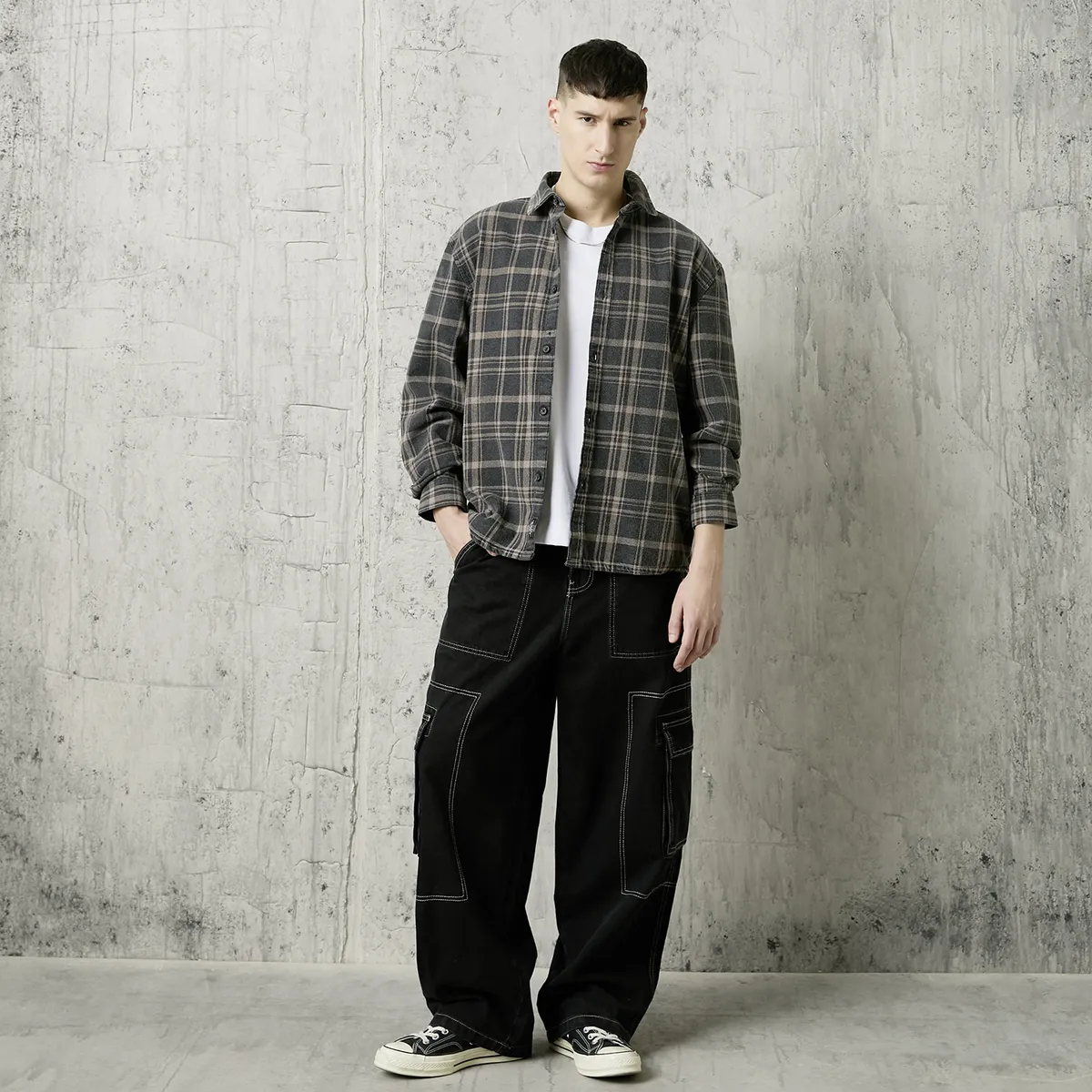 AMERICANINO - Jeans Baggy Cargo Hombre Americanino